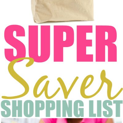 Super Saver Shopping List