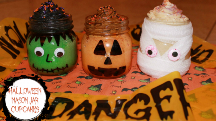 Halloween Mason Jar Cupcakes