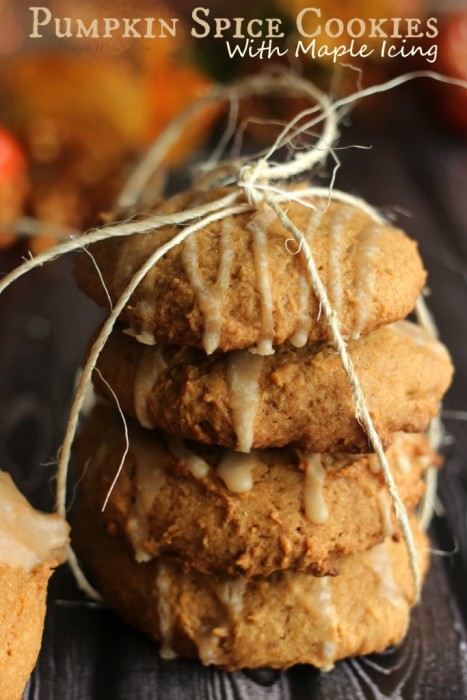 Pumpkin Spice Cookies with Maple Icing | Frugal Mom Eh!