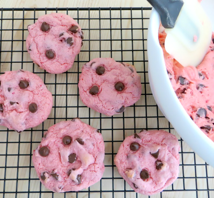 Strawberry Chocolate Chip Cookies - Tales of a Ranting Ginger