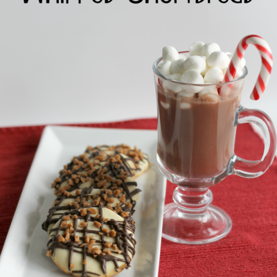 Toffee & Chocolate Drizzle Whipped Shortbread Cookies Recipe