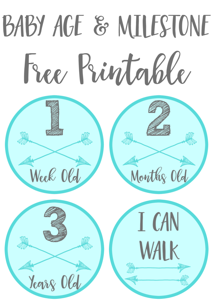 Baby Age and Milestone FREE Printable Stickers Extreme Couponing Mom