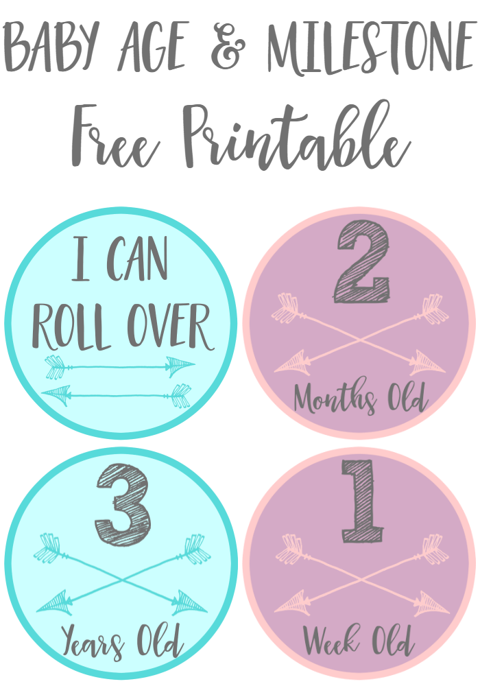 Baby Age and Milestone FREE Printable Stickers