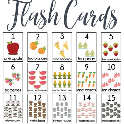 DIY Number Flash Cards FREE Printable