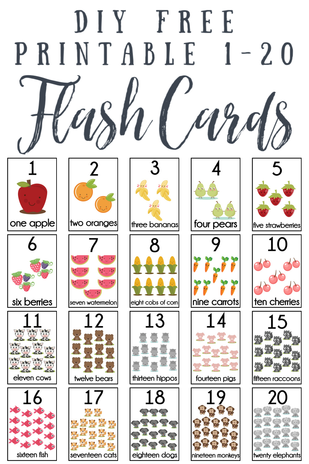 DIY Number Flash Cards FREE Printable - Extreme Couponing Mom In Free Printable Flash Cards Template