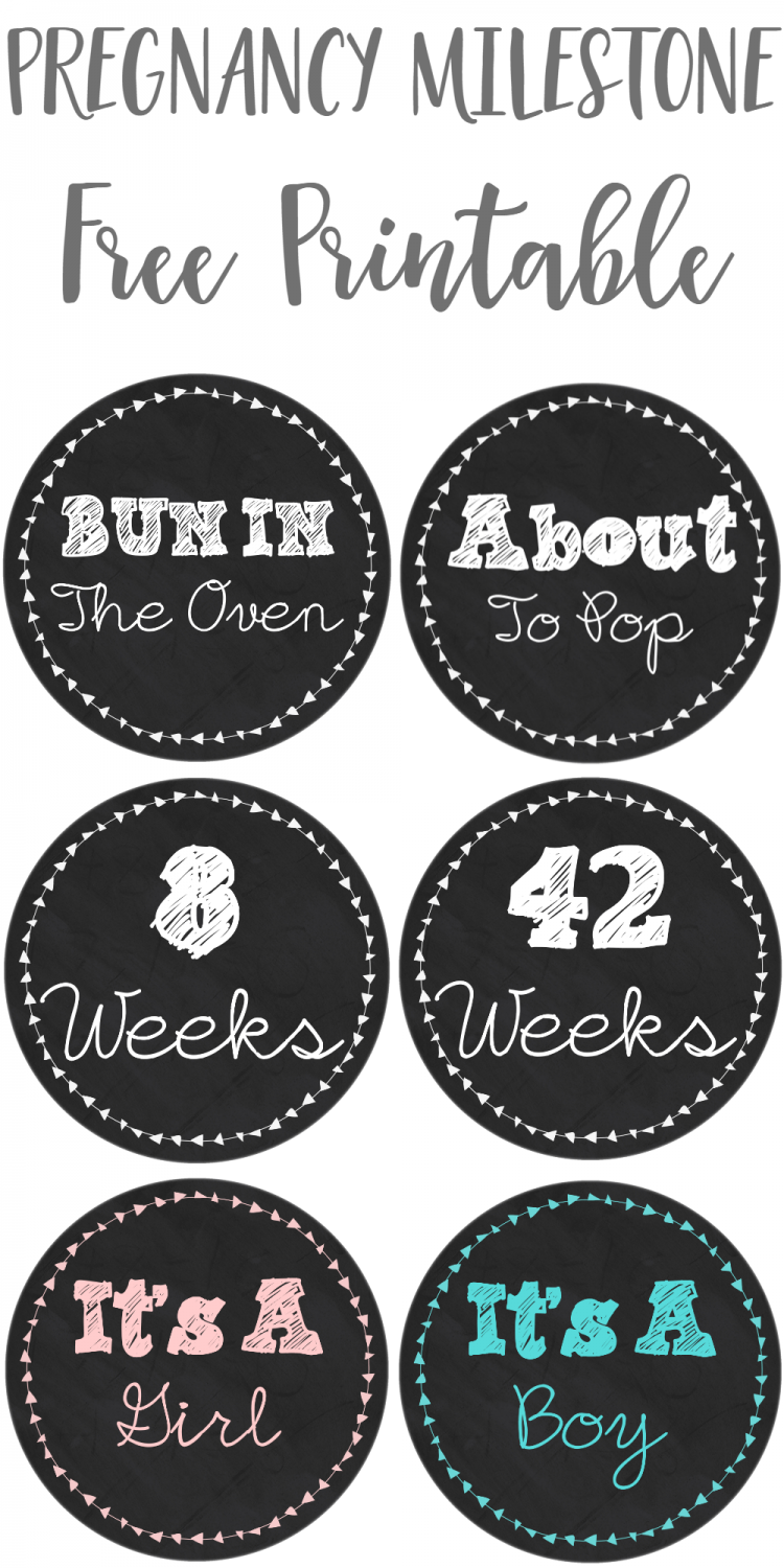 Pregnancy Milestone FREE Printable Stickers