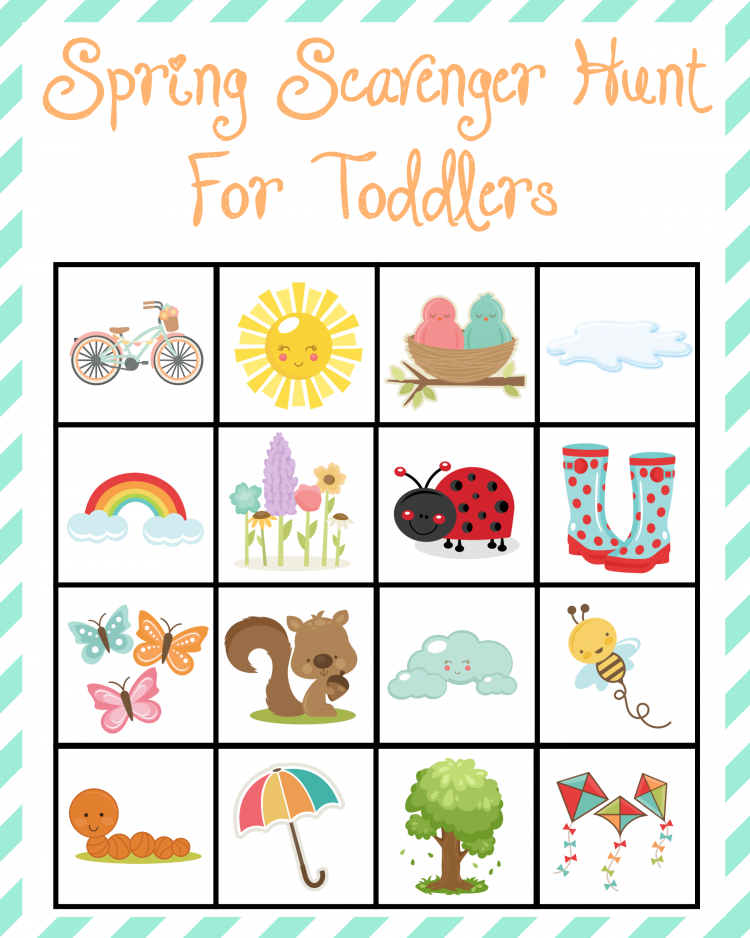 Spring Scavenger Hunt For Toddlers