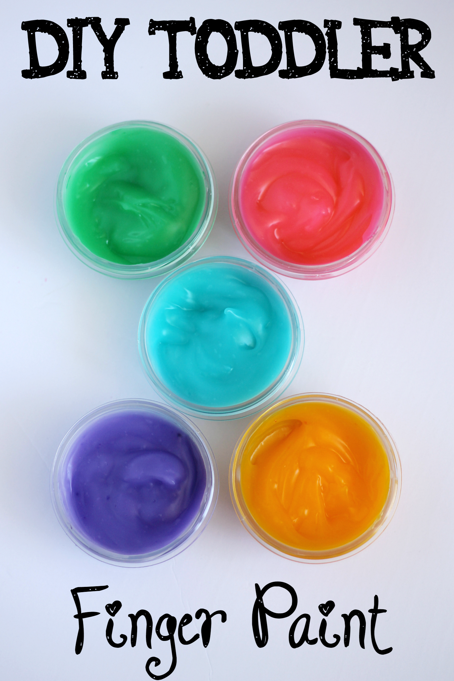 Homemade Toddler Finger Paint