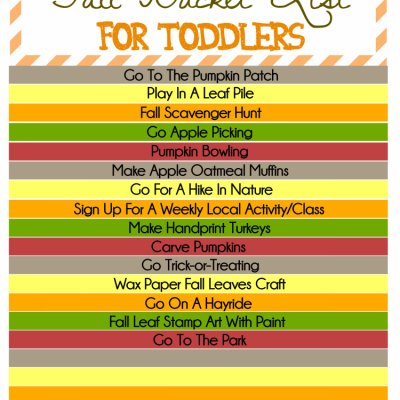 Fall Bucket List For Toddlers