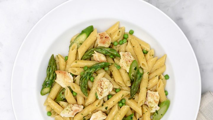 Canadian Turkey Spring Veggie, Herb Pesto and Turkey Pasta