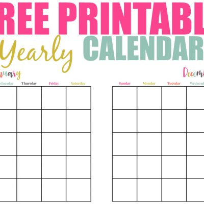 Free Yearly Calendar Template from extremecouponingmom.ca