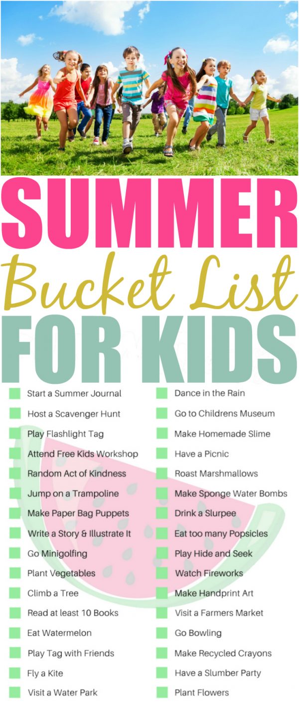 Printable Kids Summer Bucket List Extreme Couponing Mom