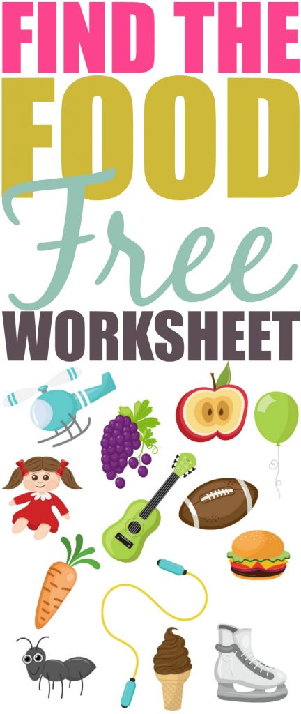 Find The Food Printable Worksheet