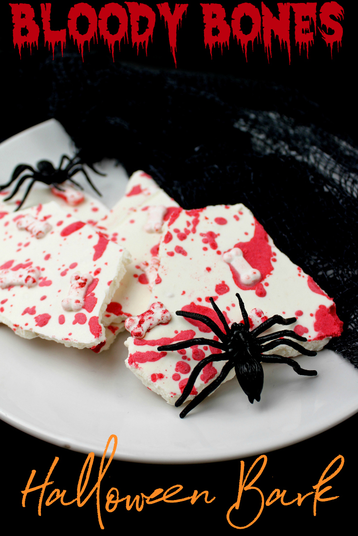 This bloody delicious bones Halloween bark is sure to be a star on your Halloween dessert table. With only 3 ingredients you can whip this up in no time!