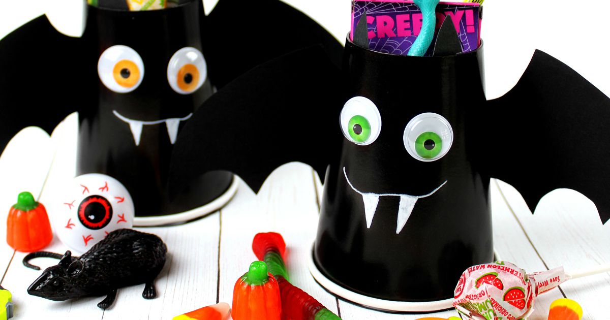 DIY Halloween Bat Treat Cups - Extreme Couponing Mom