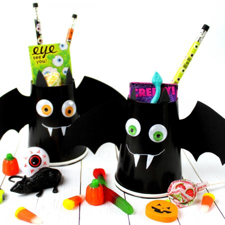 DIY Halloween Bat Treat Cups