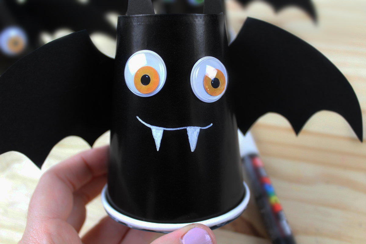 DIY Halloween Bat Treat Cups