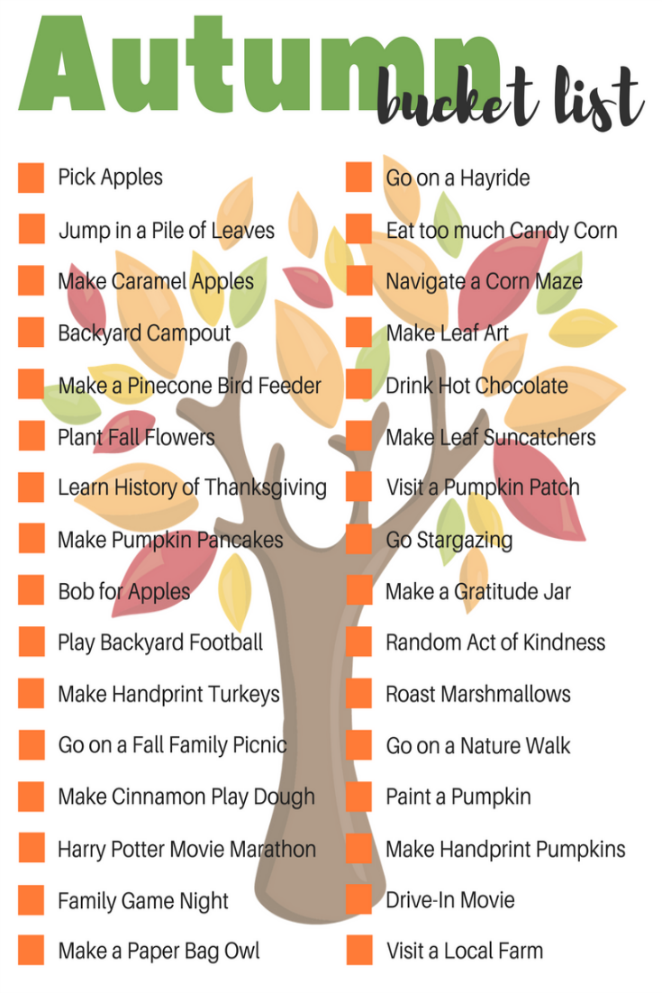 Fall Family Bucket List