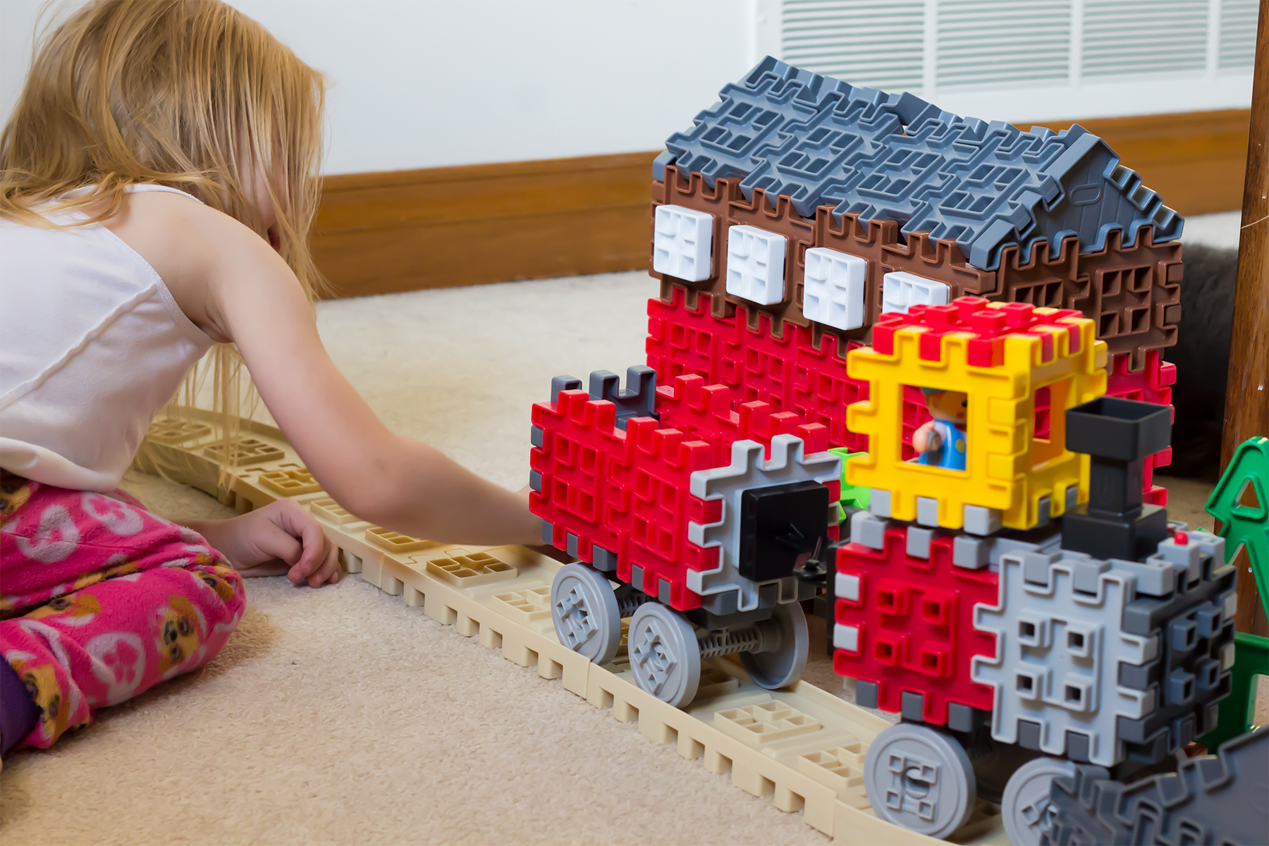 Choo Choo All Aboard The Little Tikes Waffle Blocks Steam Train