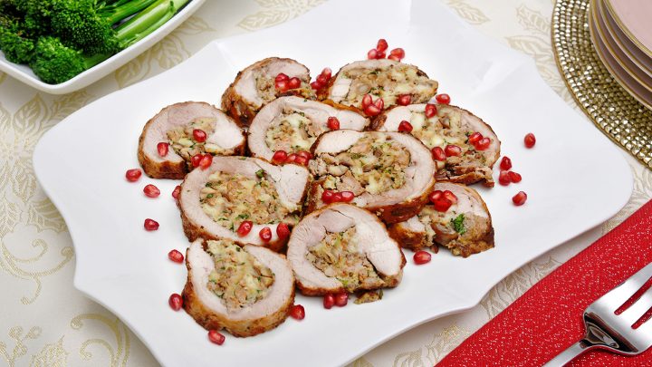 Pomegranate Glazed Turkey Thigh Roast