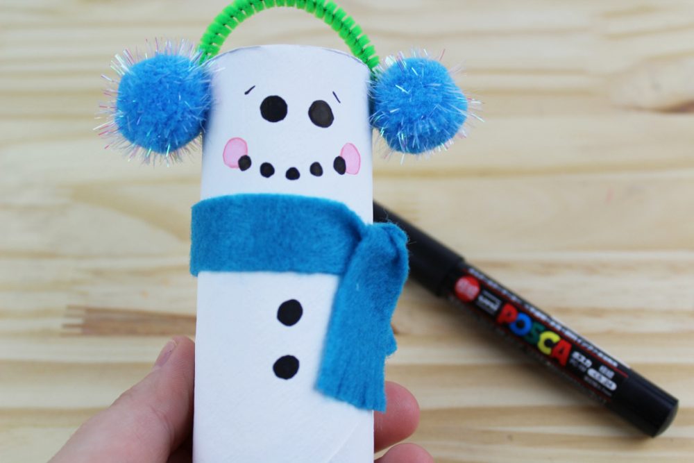 Recycled Toilet Paper Tube Christmas Snowmen Craft