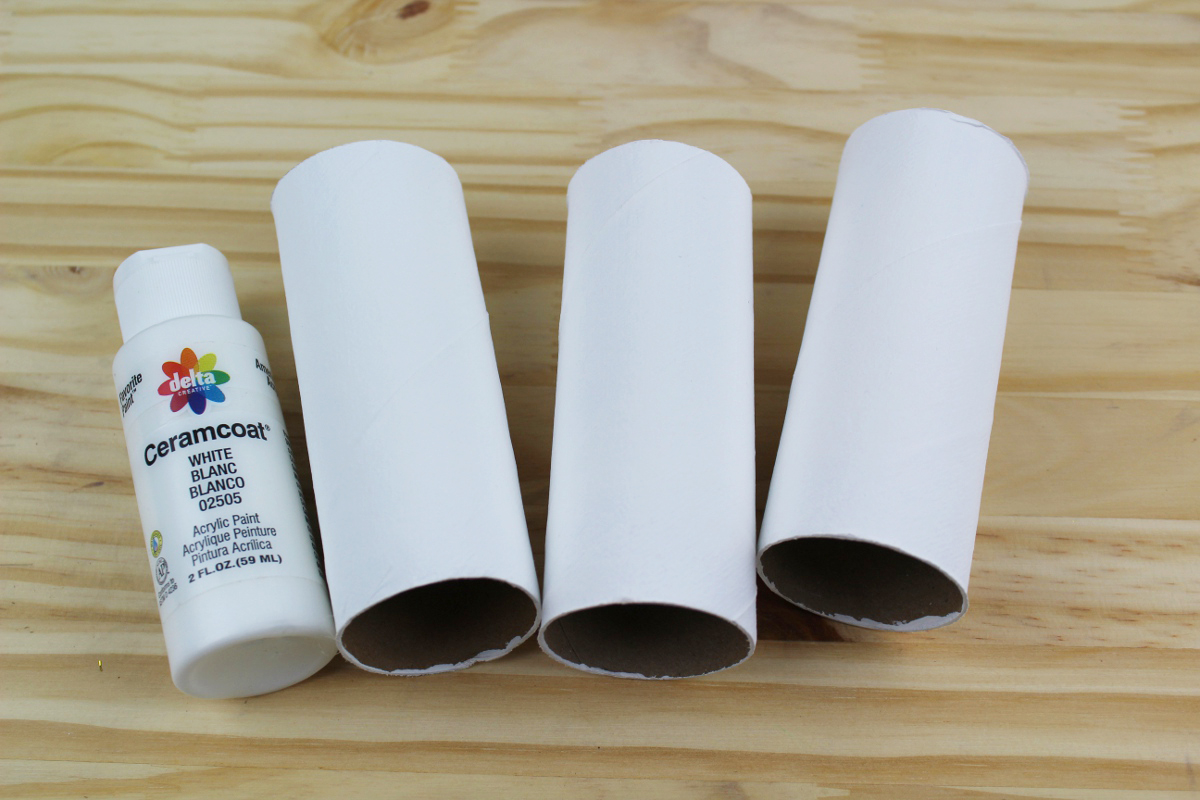 Recycled Toilet Paper Tube Christmas Snowmen Craft
