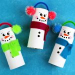 Recycled Toilet Paper Tube Christmas Snowmen Craft