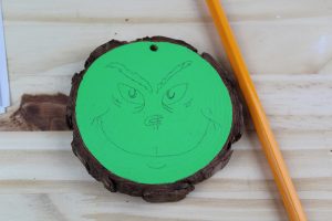 Wooden Grinch Christmas Tree Ornament Craft