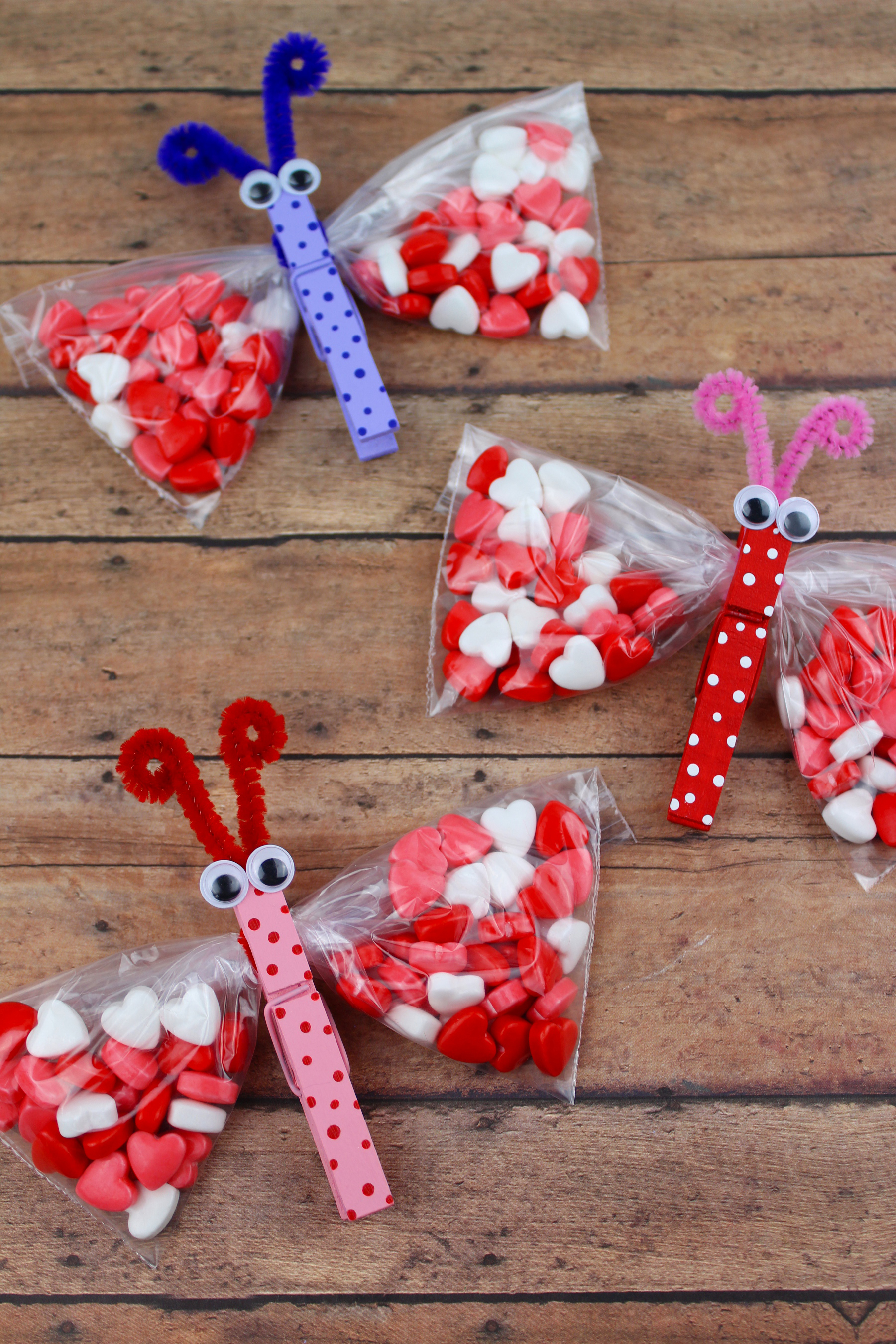 Butterfly Valentines Day Treat Bags