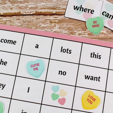 Valentine's Day Sight Word Bingo Printable Package