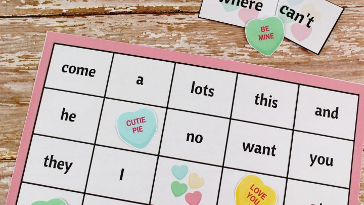 Valentine's Day Sight Word Bingo Printable Package