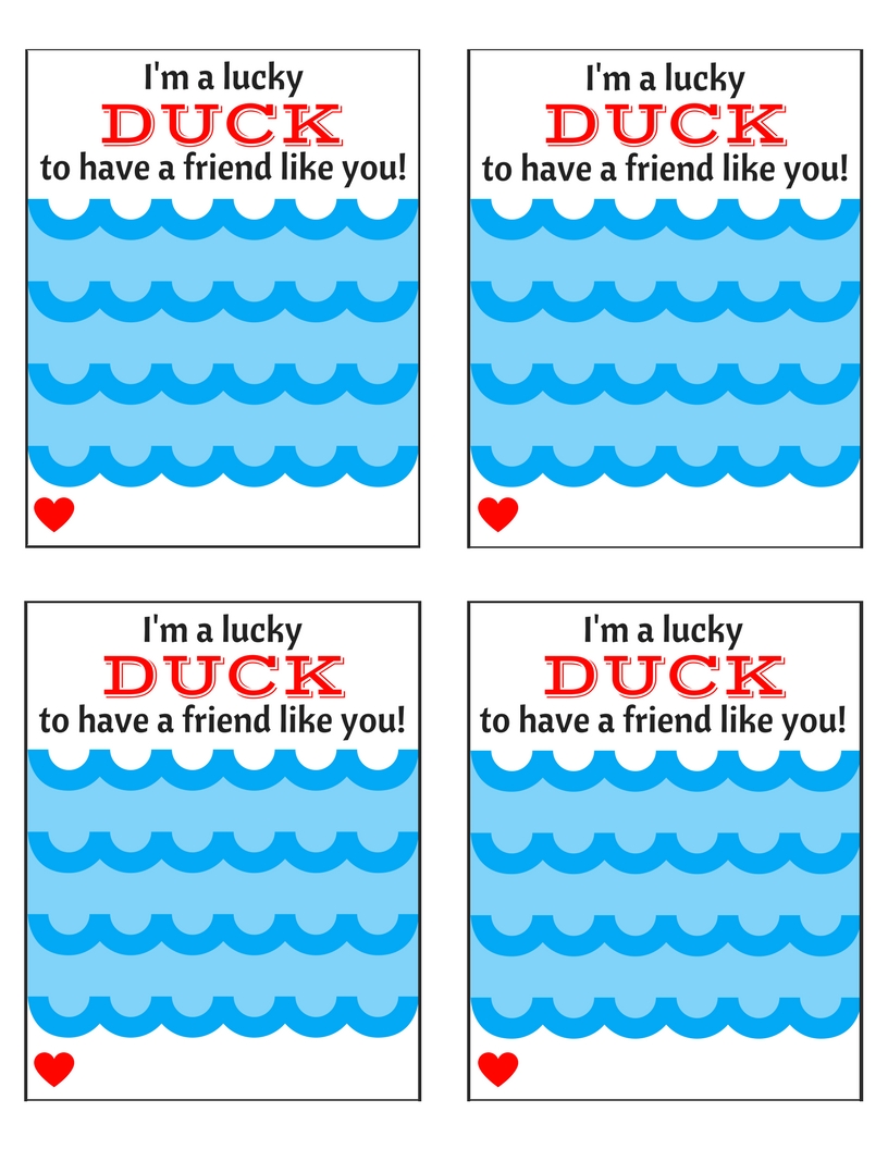 DIY Lucky Duck Valentine's Day Card Extreme Couponing Mom
