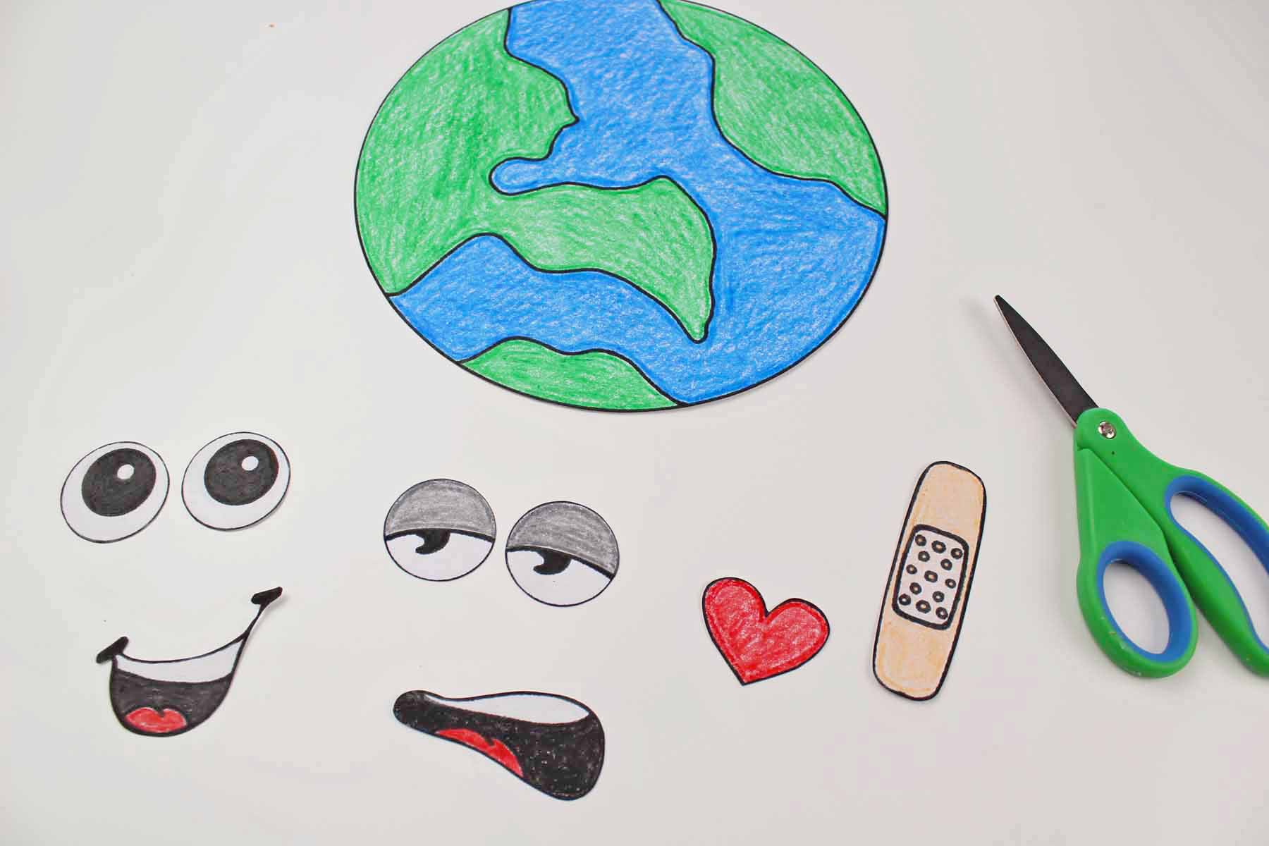 Earth Day Craft: What Makes Earth Happy And Sad