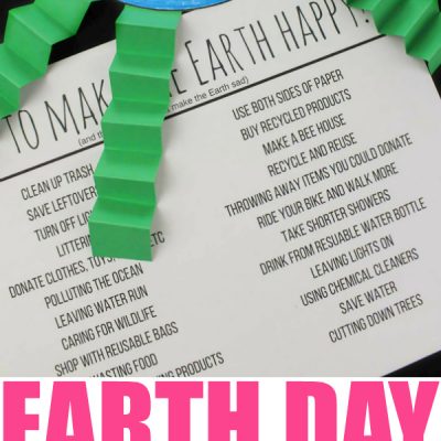 Earth Day Learning Craft: How To Make Earth Happy