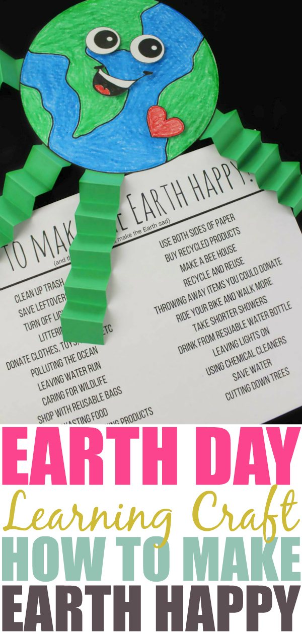 Earth Day Learning Craft How To Make Earth Happy