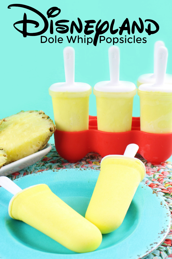 Do you love Disneyland Dole Whip? Then you are going to love these Dole Whip Popsicles! All the creamy magical deliciousness, just in popsicle form. #Disneyland #DisneyWorld #Disney #DoleWhip #Recipe