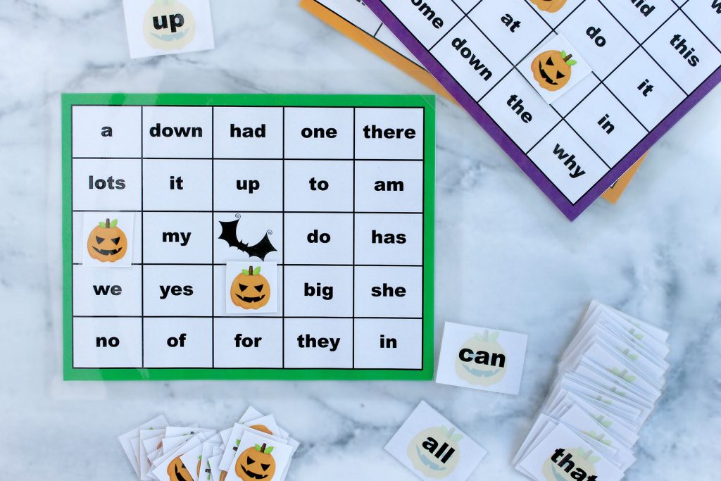 Sight Words Halloween Bingo Printable Package - ExtremeCouponingMom