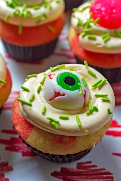 Deliciously Dead Zombie Cupcakes