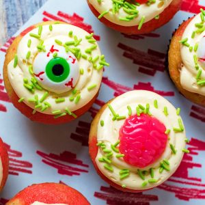 Deliciously Dead Zombie Cupcakes