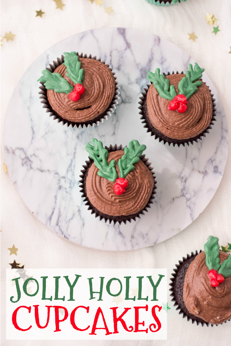 Jolly Holly Cupcakes