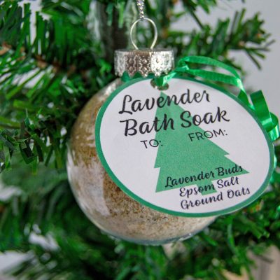 Lavender Bath Soak Ornaments With Printable Tags