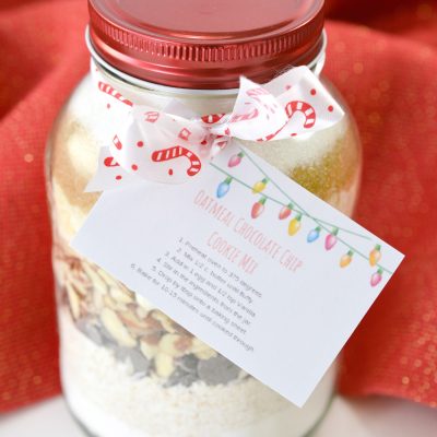 Handmade Gift Idea: Oatmeal Chocolate Chip Cookie Mix In A Jar