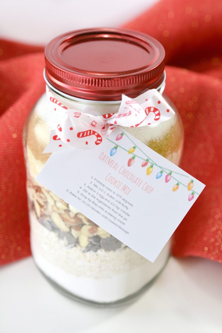 Handmade Gift Idea: Oatmeal Chocolate Chip Cookie Mix In A Jar