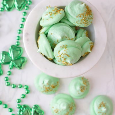 Lucky St. Patrick’s Day Meringue Cookies
