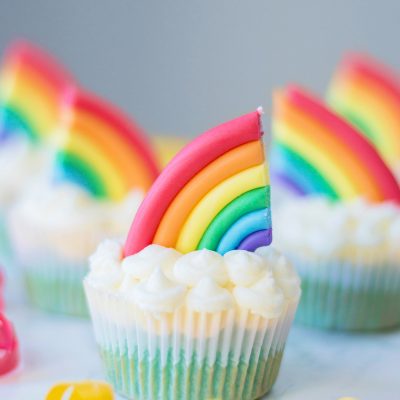 Rainbow Cupcakes Recipe + Decorating Tutorial