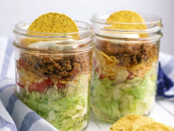 Taco Salad in a Jar (Low Carb) - Bobbi's Kozy Kitchen