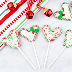 Candy Cane Lollipops