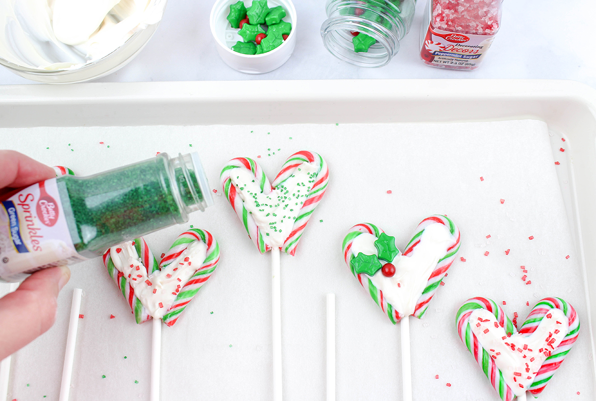 Chocolate Candy Cane Lollipops