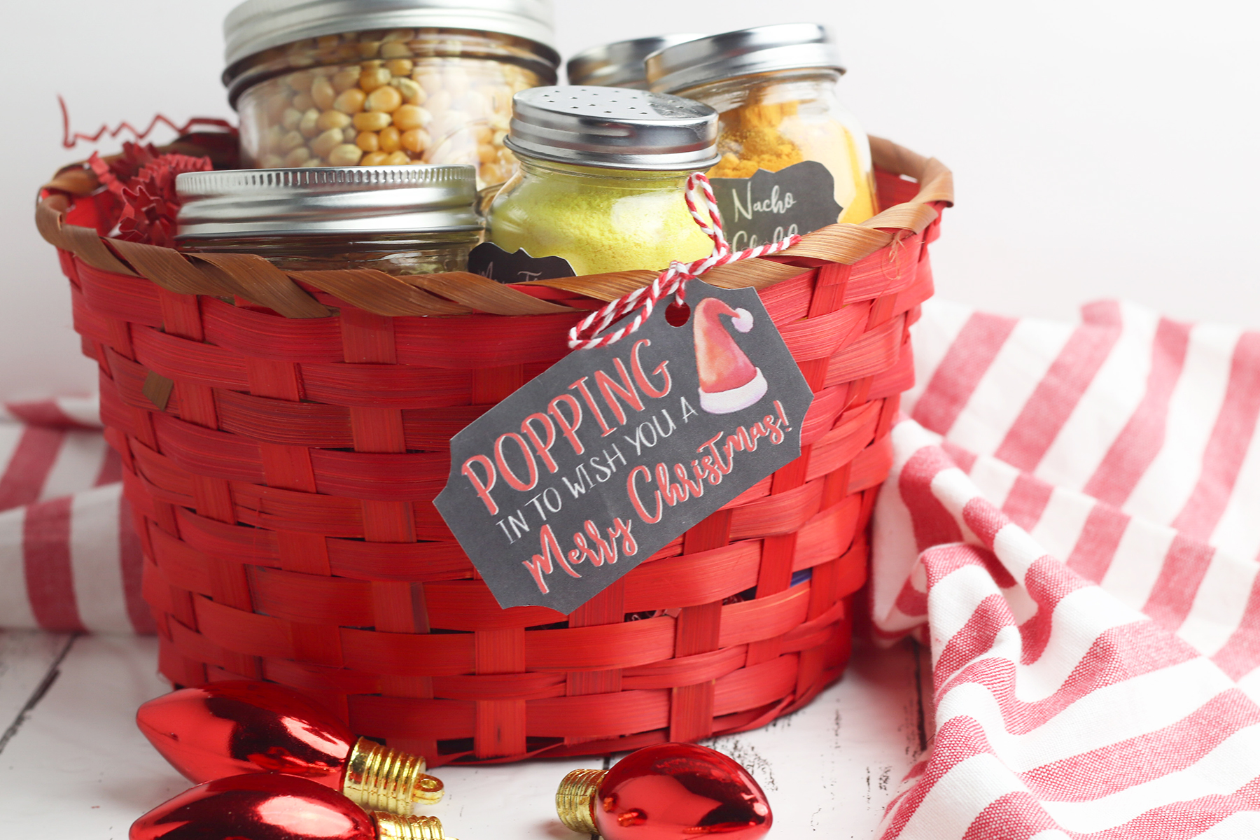 Popcorn Christmas Gift Basket