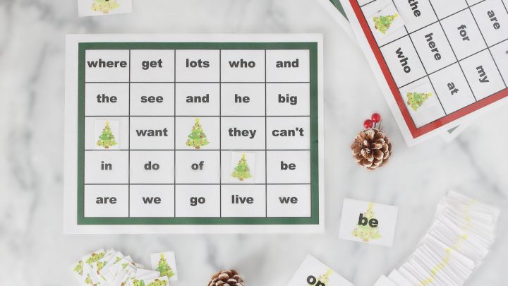 Sight Words Christmas Bingo Printable Package